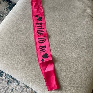 PINK Bride To Be Sash